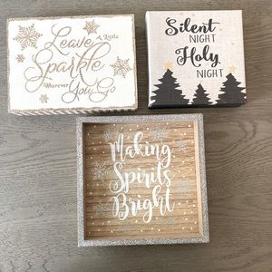 Set of 3 Holiday Decor Pieces🎄☃️